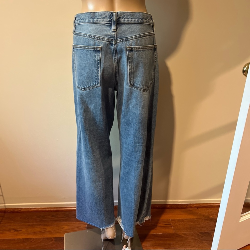 Frame the Relaxed Fit Straight Frayed Hem Jeans Size 29 - Picture 5 of 6